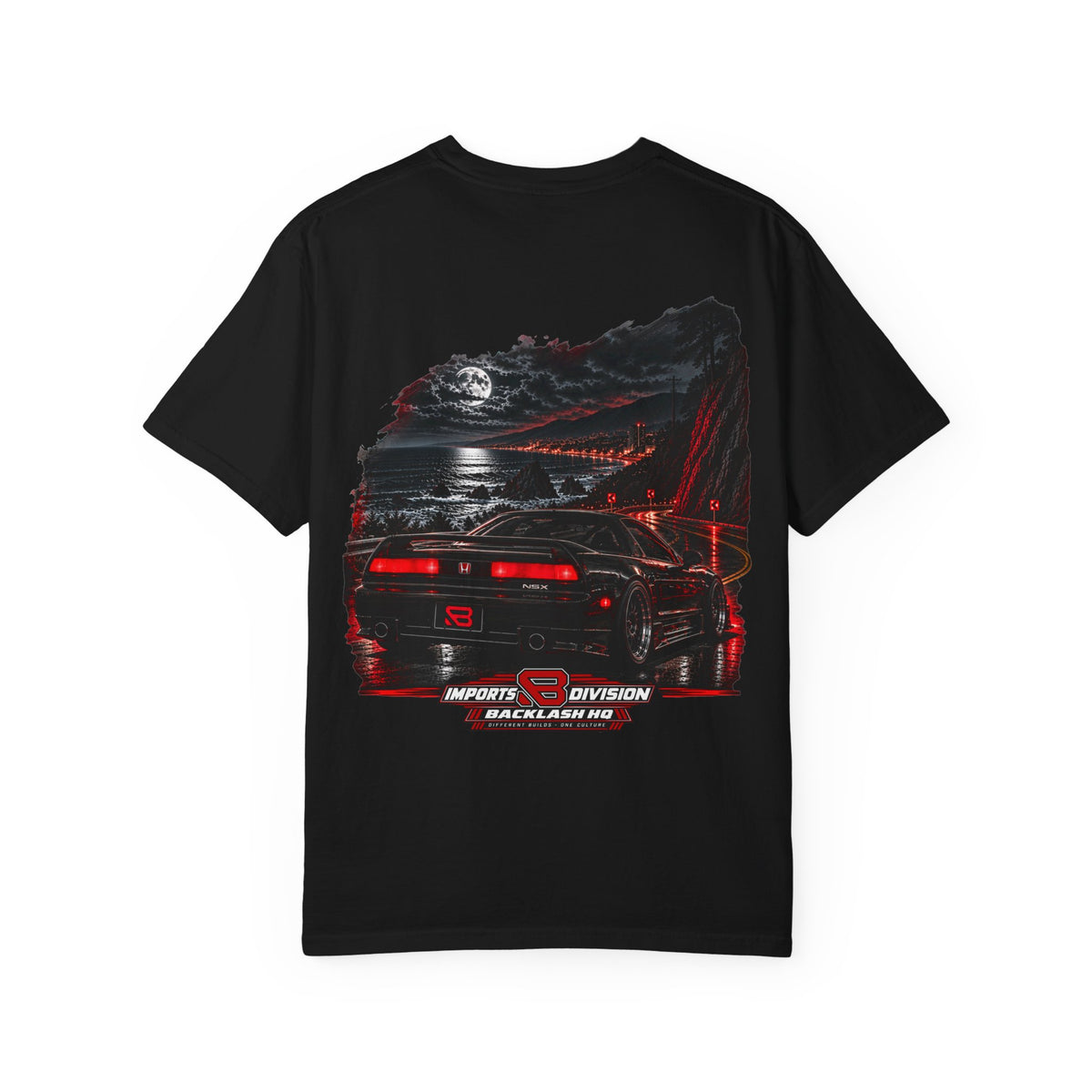 NSX Imports T-Shirt – Late Nights Loud Machines | Backlash HQ