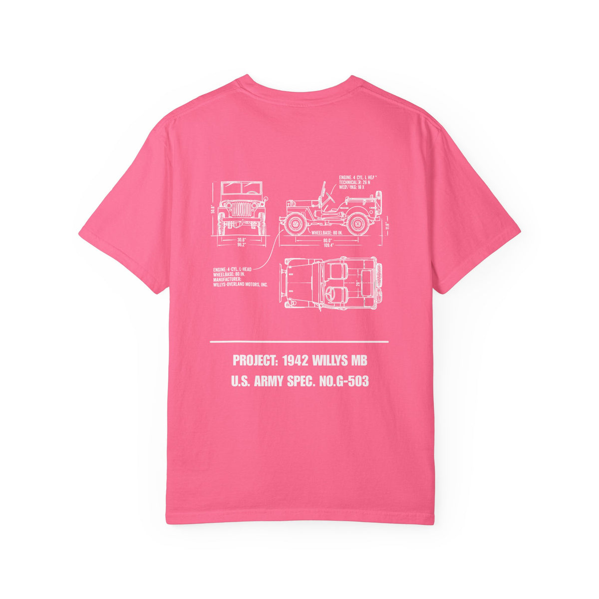 1942 Willys MB Blueprint T-Shirt | Backlash HQ
