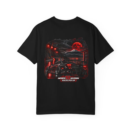 RX-7 Imports T-Shirt – Late Nights Good Times | Backlash HQ